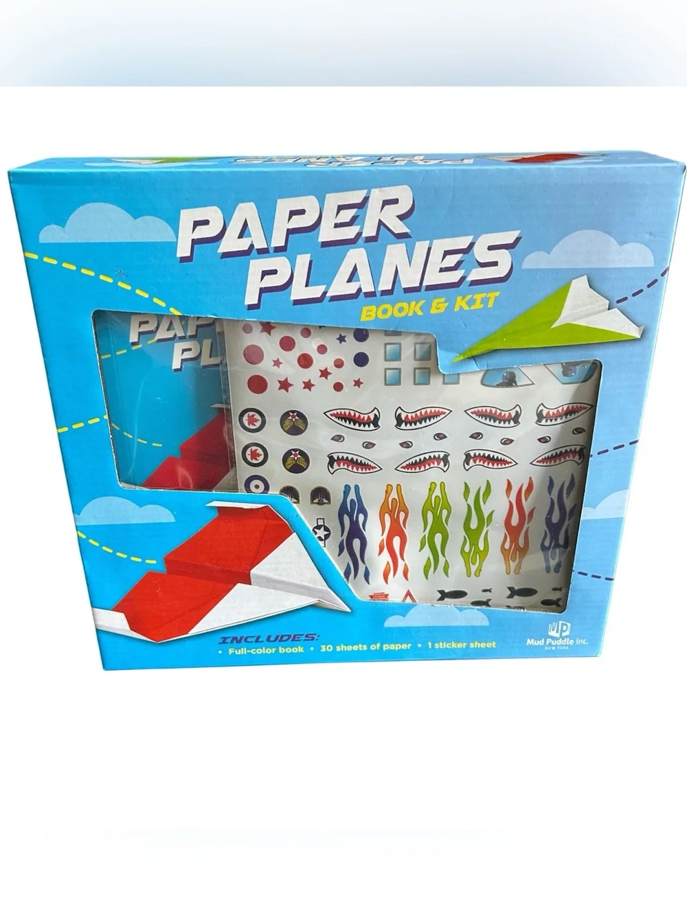 Mud Puddle Inc. Paper Planes Book & Kit Ages 8+ Create & Decorate Airplanes New